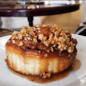 Sticky Cinnamon Bun at Vegan Danish Bakery in Toronto