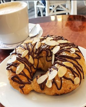 Chocolate croissant at Vegan Danish Bakery in Toronto