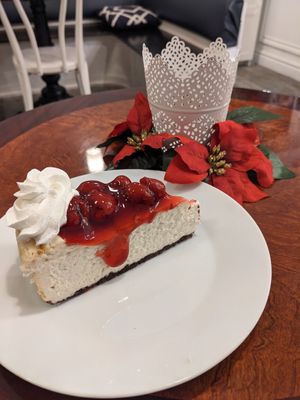 Cherry cheesecake at Vegan Danish Bakery in Toronto