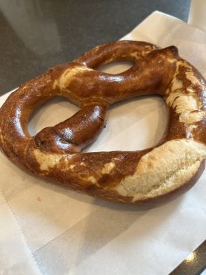 Pretzel. Came with a sauce that tasted sort of like Dijon mixed with mayonnaise.   at Vegan Danish Bakery in Toronto
