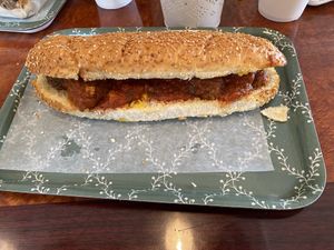 Meatball sub  at Vegan Danish Bakery in Toronto