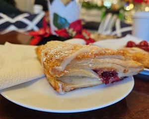 Raspberry turnover at Vegan Danish Bakery in Toronto
