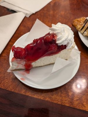 Cherry cheesecake at Vegan Danish Bakery in Toronto