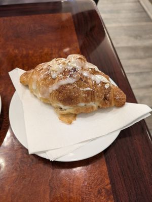 Almond croissant at Vegan Danish Bakery in Toronto