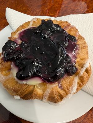 Blueberry cheeze danish at Vegan Danish Bakery in Toronto