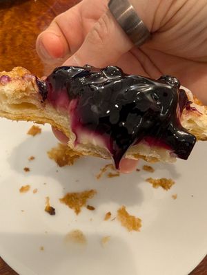 Blueberry cheeze danish at Vegan Danish Bakery in Toronto