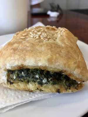 Spinach pie   at Vegan Danish Bakery in Toronto