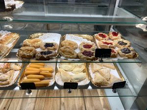 Dessert Case at Vegan Danish Bakery in Toronto