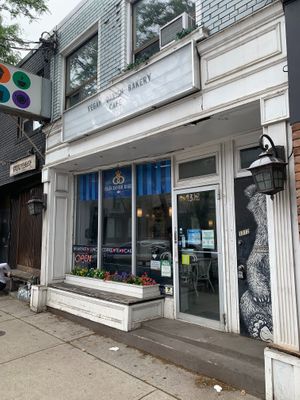 Store front at Vegan Danish Bakery in Toronto