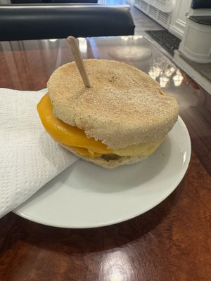 Breakfast sandwich  at Vegan Danish Bakery in Toronto