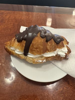Eclair croissant  at Vegan Danish Bakery in Toronto
