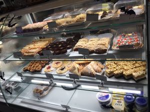 Incredible selection of pastries at Vegan Danish Bakery in Toronto