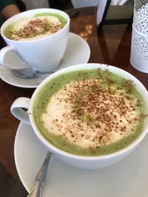 Matcha Latte at Vegan Danish Bakery in Toronto