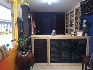 Large herb menu at Roots Shoppe in Fort Walton Beach