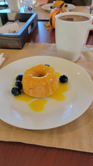 Yummy bundt cake with lemon curd at Sundogs Bed and Breakfast in Shepherdstown