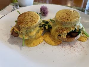 Tofu Benedict   at Sundogs Bed and Breakfast in Shepherdstown