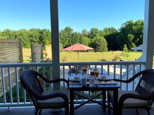 Breakfast on the Porch at Sundogs Bed and Breakfast in Shepherdstown