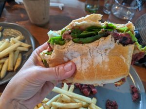 B&B burger (beet and black bean) at Civil Libation in Virginia Beach