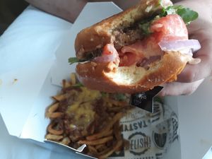 All American & Chili fries at Bumbling Bee in Virginia Beach