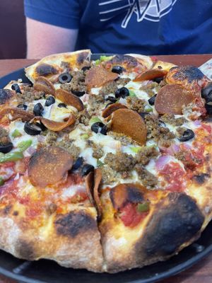 Vegan except the cheese as my husband is veg but vegan cheese is an option   at Bodacious Bakehouse in Virginia Beach