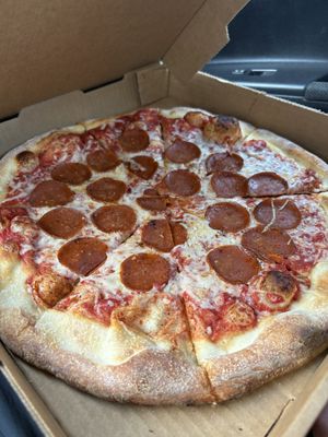 Pepperoni pizza  at Bodacious Bakehouse in Virginia Beach