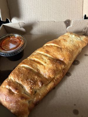 Vegan pepperoni Stromboli   at Bodacious Bakehouse in Virginia Beach