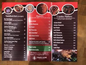 Menu 2/2 at Nour Lebanese Cuisine in Bethel