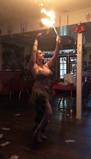 Belly dancing night at the restaurant  at Nour Lebanese Cuisine in Bethel