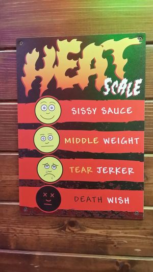 Hot sauce scale at Tijuana Flats in West Melbourne
