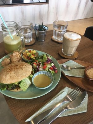 Veggie Burger at AIRbarre Cafe in Phuket