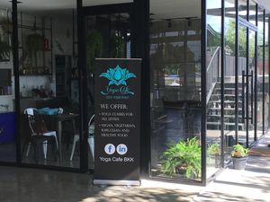 Outside looking in at AIRbarre Cafe in Phuket