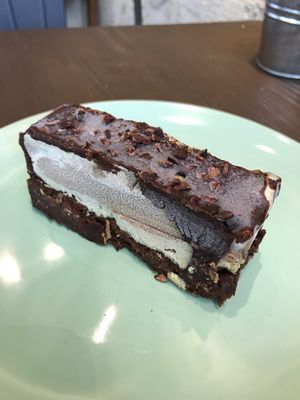 Raw mint brownie at AIRbarre Cafe in Phuket