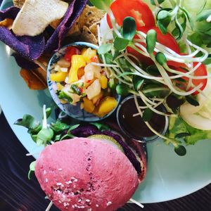 Beetroot Burger at AIRbarre Cafe in Phuket