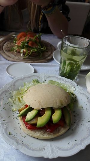 home-baked bread with avocado and vegetables at Cafe Fräulein Wunder in Braunschweig