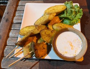Mushroom satay  at Taste From Heaven in Koh Phangan