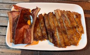 Vegan bacon and chicken  at Taste From Heaven in Koh Phangan