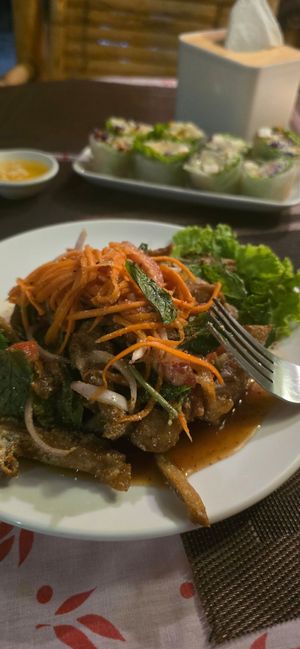 Chickn salad at Taste From Heaven in Koh Phangan