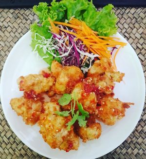 Spicy cauliflower wings at Taste From Heaven in Koh Phangan