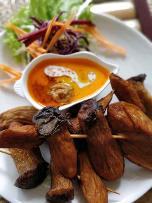 satay mushrooms at Taste From Heaven in Koh Phangan