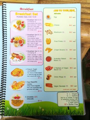 Menu at Taste From Heaven in Koh Phangan