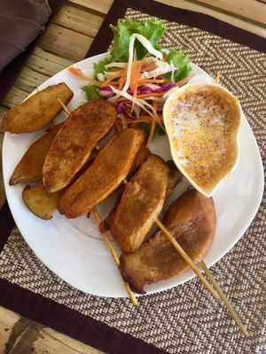 Mushroom satay  at Taste From Heaven in Koh Phangan