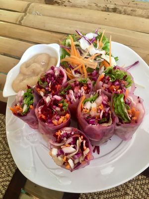 Fresh spring rolls  at Taste From Heaven in Koh Phangan