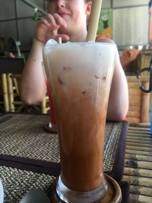 Thai iced tea - so delicious! at Taste From Heaven in Koh Phangan