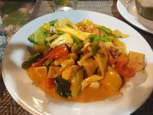 Spicy vegetables at Taste From Heaven in Koh Phangan