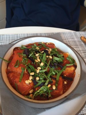 Cannelloni with vegan ricotta at Lento in Hasselt