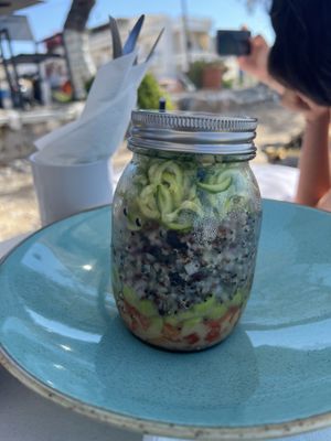 Zucchini salad (before mix)  at Copa Cabana in Patmos