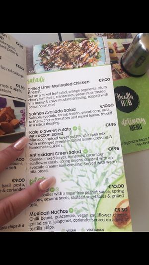 Menu  at The Health Hub in St Julians