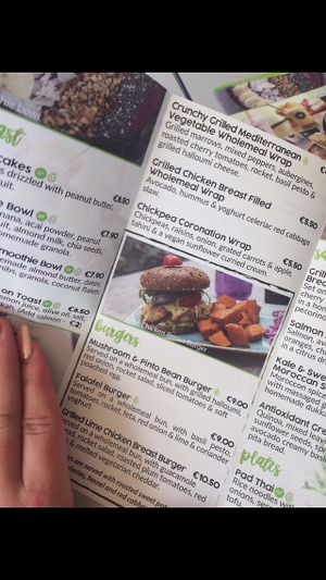 Menu pt two  at The Health Hub in St Julians