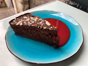 Chocolate cake at Le Délices Des Filles in Mouans-sartoux