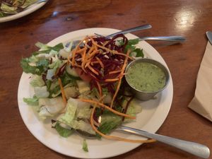 Naan salad   at The Naam in Vancouver